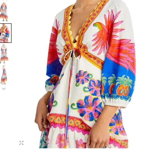 FARM Rio Vivid Garden Maxi Dress size M- New With Tags - Picture 3 of 5